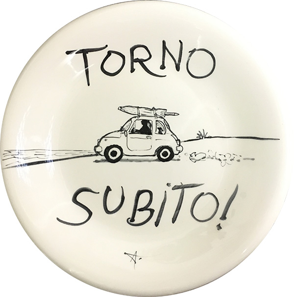 Cinquecento Torno Subito, exclusive plate by Italian Summers