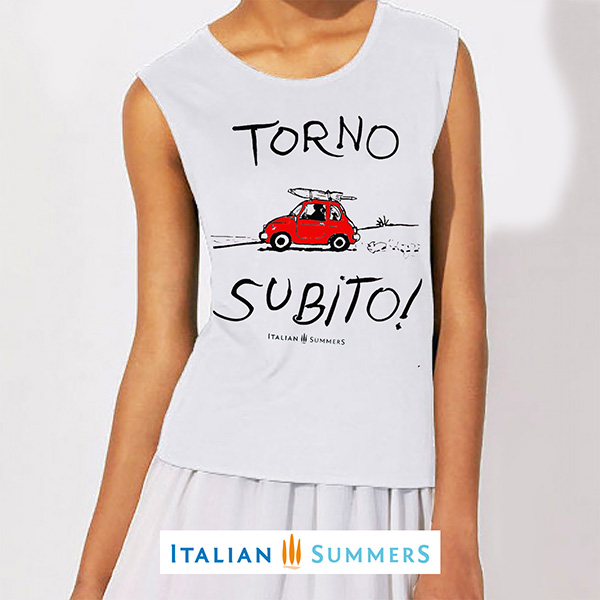 Cinquecento white t-shirt by Italian Summers