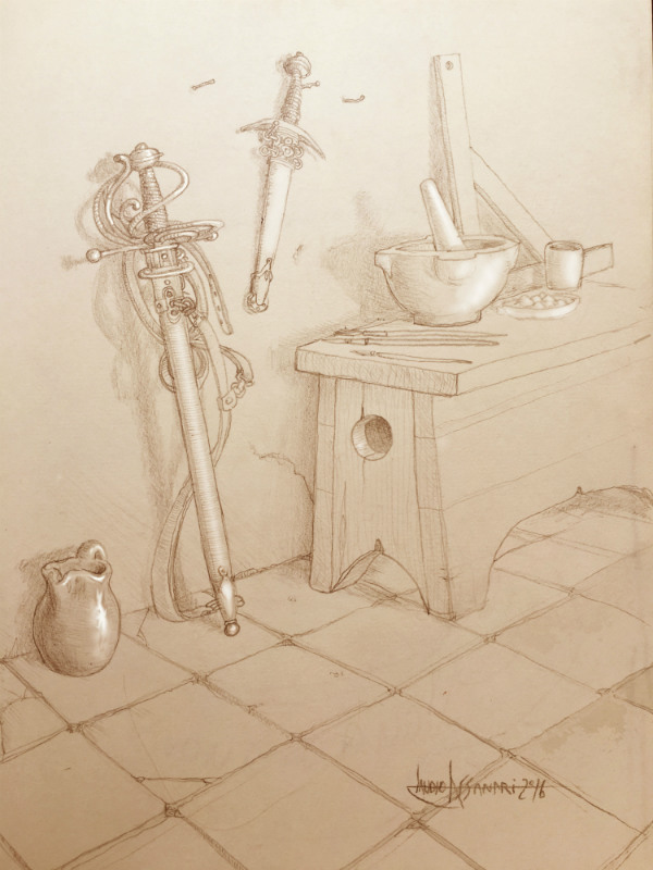 Disegno Caravaggio ©by Claudio Assandri