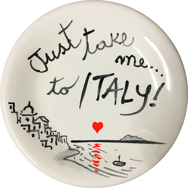 Just take me to Italy, ceramic plate by Italian Summers