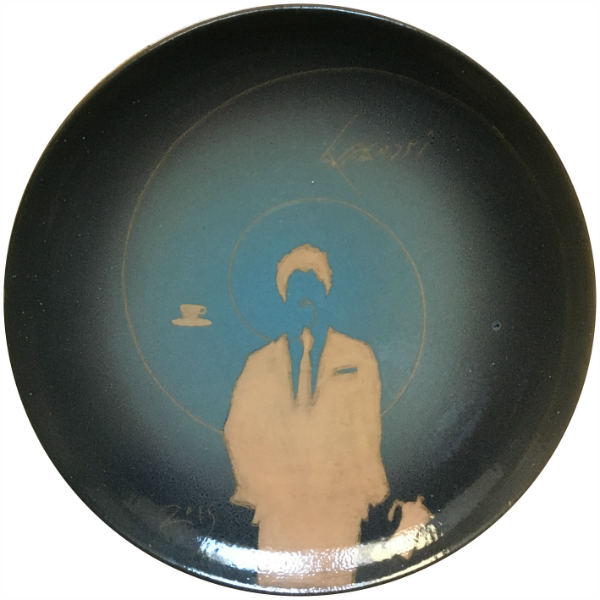 Lovitalia Coffee Uomo! Exclusive handpainted ceramic plate