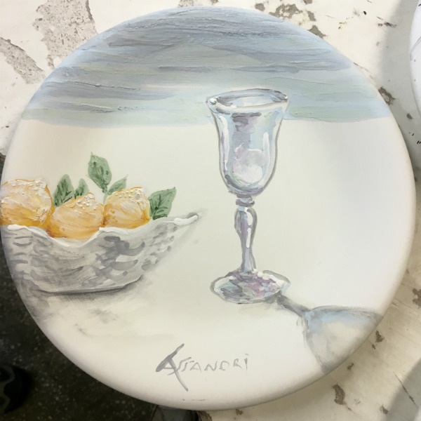 Sorrento Lemons ceramic plate by Italian Summers. Made in Rome, Italy. Italian style plates by Lisa van de Pol and Claudio Assandri