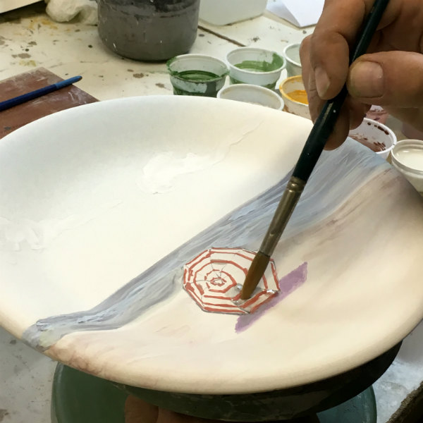 The making of Italian Summers plate... Exclusive Italan ceramic plates by Italian Summers