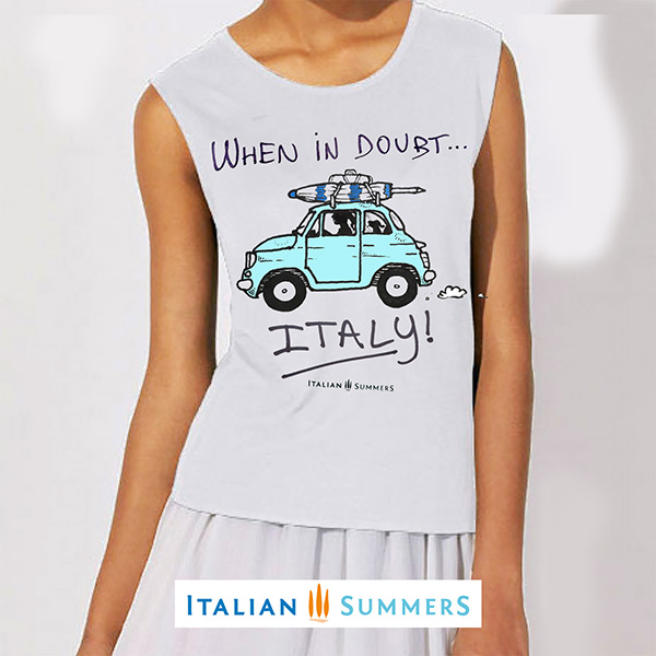 When in Doubt, ITALY! T-shirt white by Italian Summers